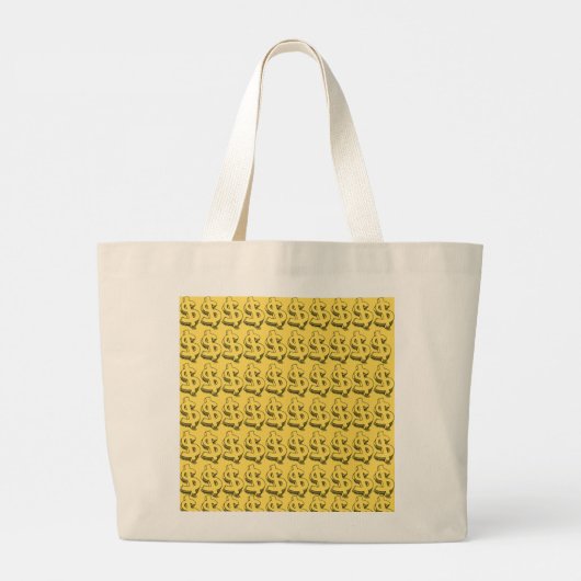 gouddollar grote tote bag (Achterkant)