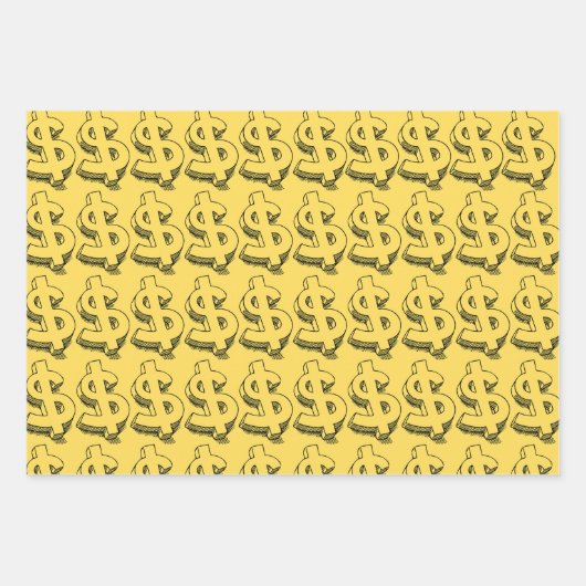 gouddollar inpakpapier vel (Voorkant 3)