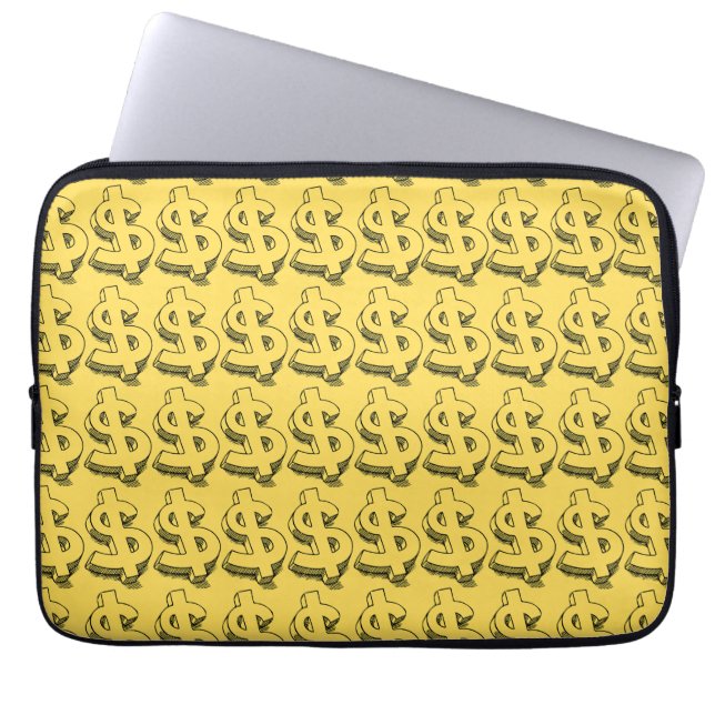 gouddollar laptop sleeve (Voorkant)