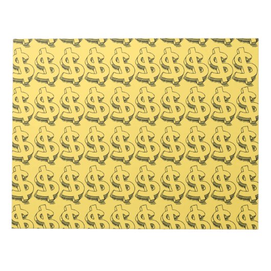 gouddollar notitieblok (Voorkant)