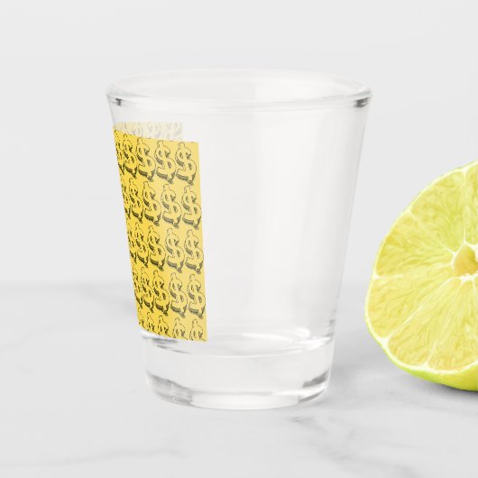 gouddollar shot glas (Rechts)