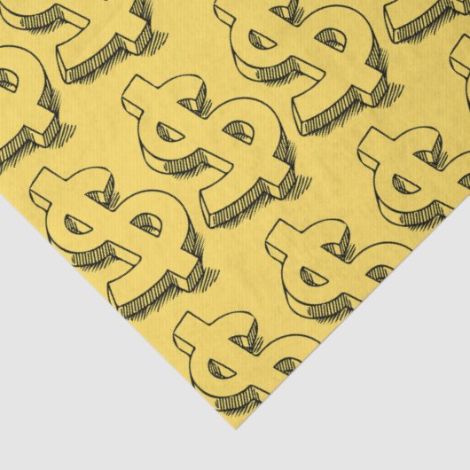 gouddollar tissuepapier (Detail)