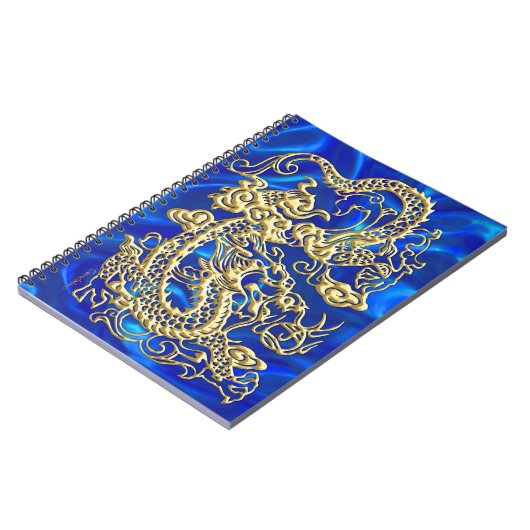 Gouddraak in reliëf notitieboek (Linkerzijde)