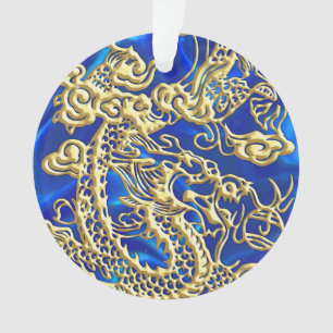 Gouddraak in reliëf ornament