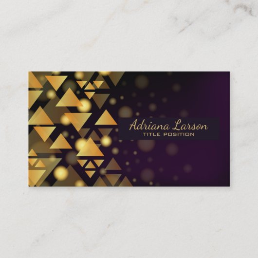 gouddriehoeken visitekaartje (Voorkant)