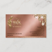 Gouddruppels Haarstylist moderne goudtypografie Visitekaartje (Achterkant)
