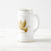 Goudduif met kerstkoffie, pups en bekertjes bierpul (Voorkant rechts)