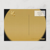 Goudduif met vredelievende tweekleurige Christelij Briefkaart (Achterkant)