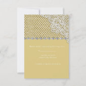 GOUDE BRONZE Spot Lace Diamond Weduwreactie Kaart (Achterkant)