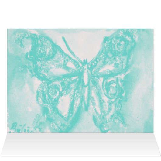 GOUDE BUTTERFLES IN BLAUW (Binnen Horizontaal (Boven))