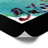 GOUDE BUTTERFLES IN BLAUW POSTER (Hoek)