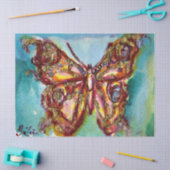 GOUDE BUTTERFLES IN BLAUWE Waterverf Tissuepapier (Craft)