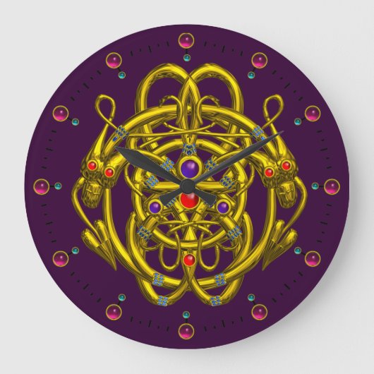 GOUDE CELTISCHE KENNIS MET TWEE TEKENS GROTE KLOK (Voorkant)