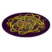 GOUDE CELTISCHE KENNIS MET TWEE TEKENS IN PAARSE S SNIJPLANK (Hoek)