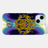 GOUDE CELTISCHE KENNIS MET TWEEDRAGONS MONOGRAM Case-Mate iPhone CASE (Achterkant (horizontaal))