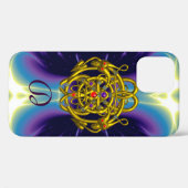 GOUDE CELTISCHE KENNIS MET TWEEDRAGONS MONOGRAM Case-Mate iPhone CASE (Achterkant (horizontaal))