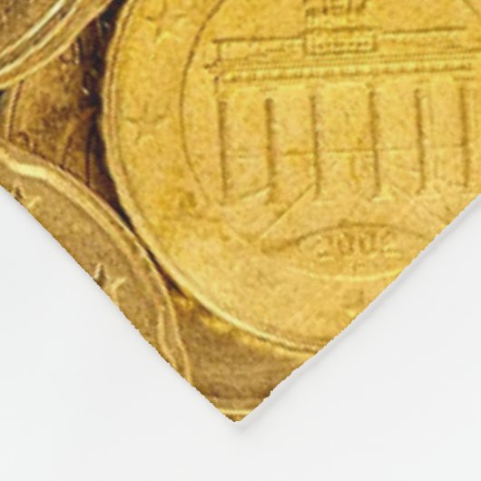 GOUDE MUNTEN FLEECE DEKEN (Hoek)