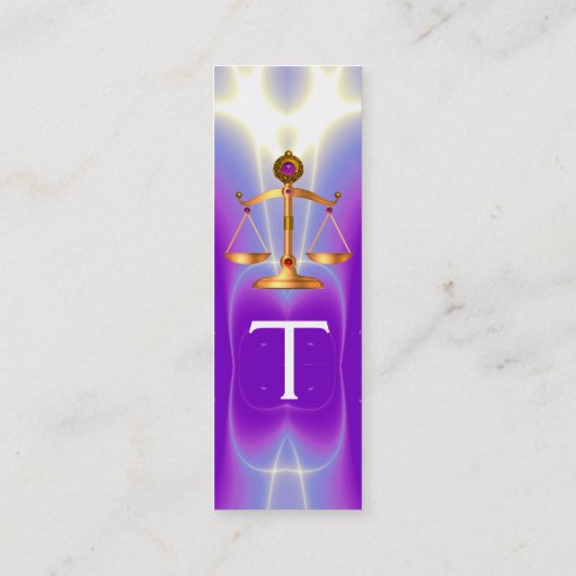 GOUDE SCHALEN VAN DE WET ATTORNEY MONOGRAM Ultra V Mini Visitekaartje (Achterkant)