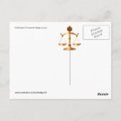 GOUDE SCHALEN VAN HET RECHT MET GEM STONES, rechts Briefkaart (Achterkant)