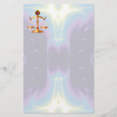 GOUDE SCHALEN VAN HET RECHT MET GEM STONES, rechts Briefpapier (Voorkant)