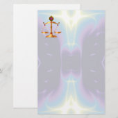 GOUDE SCHALEN VAN HET RECHT MET GEM STONES, rechts Briefpapier (Voorkant / Achterkant)