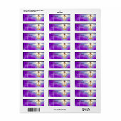 GOUDE SCHALEN VAN HET RECHT MET GEM STONES, rechts Etiket (Full Sheet)