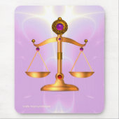 GOUDE SCHALEN VAN HET RECHT MET GEM STONES, rechts Muismat (Voorkant)