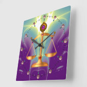 GOUDE SCHALEN VAN HET RECHT MET GEM STONES, rechts Vierkante Klok (Hoek)