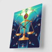 GOUDE SCHALEN VAN HET RECHT MET GEM STONES, rechts Vierkante Klok (Hoek)