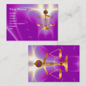 GOUDE SCHALEN VAN HET RECHT MET GEM STONES, rechts Visitekaartje (Voorkant / Achterkant)