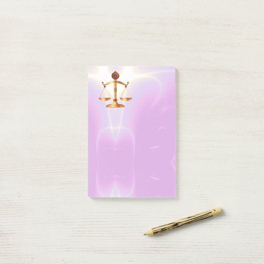 GOUDE SCHALEN VAN RECHTSGEBIED, ultraviolet roze Post-it® Notes (Op bureau)