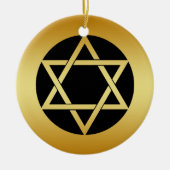 GOUDE STAR VAN DAVID-ORNAMENT KERAMISCH ORNAMENT (Voorkant)