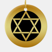 GOUDE STAR VAN DAVID-ORNAMENT KERAMISCH ORNAMENT (Achterkant)