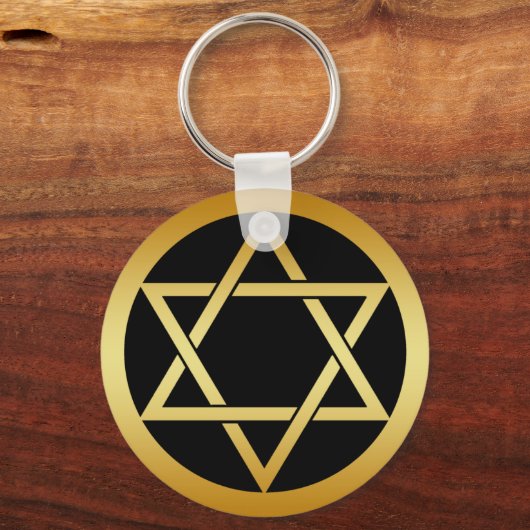 GOUDE STAR VAN DAVID SLEUTELHANGER (Voorkant)