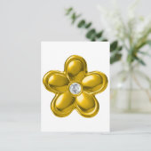GOUDE STROOM MET DIAMOND BRIEFKAART (Staand voorkant)