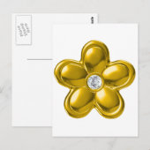 GOUDE STROOM MET DIAMOND BRIEFKAART (Voorkant / Achterkant)