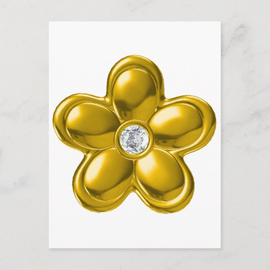 GOUDE STROOM MET DIAMOND BRIEFKAART (Voorkant)