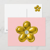 GOUDE STROOM MET DIAMOND BRIEFKAART (Voorkant / Achterkant)