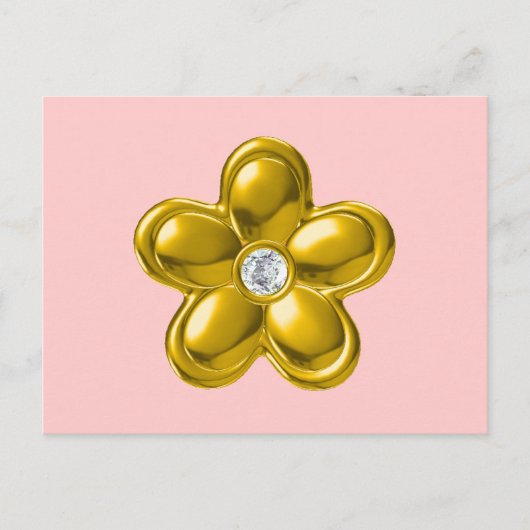 GOUDE STROOM MET DIAMOND BRIEFKAART (Voorkant)