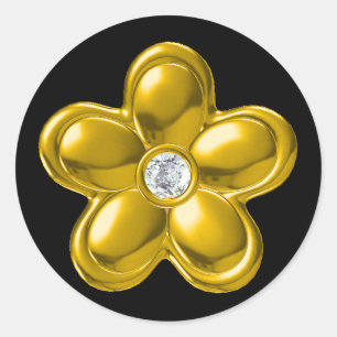 GOUDE STROOM MET DIAMOND RONDE STICKER