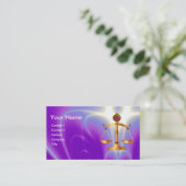 GOUDE WETGEVING, ATTORNEY MONOGRAM Ultra Violet Visitekaartje (Staand voorkant)