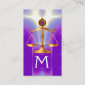 GOUDE WETGEVING, ATTORNEY MONOGRAM Ultra Violet Visitekaartje (Achterkant)