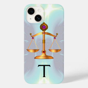 GOUDE WETGEVING MET GEM STONES MONOGRAM Blauwgroen Case-Mate iPhone Case