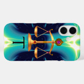 GOUDE WETGEVING MET GEM STONES MONOGRAM Case-Mate iPhone CASE (Achterkant (horizontaal))