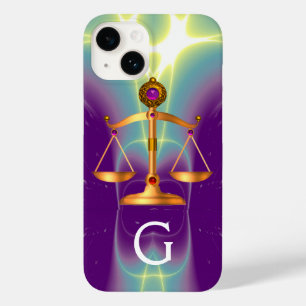 GOUDE WETGEVING MET GEM STONES MONOGRAM Case-Mate iPhone CASE