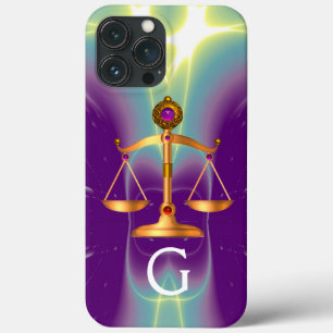 GOUDE WETGEVING MET GEM STONES MONOGRAM Case-Mate iPhone CASE