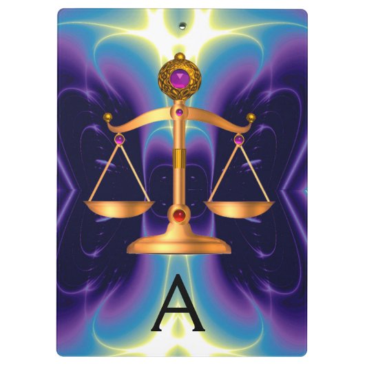 GOUDE WETGEVING MET GEM STONES MONOGRAM KLEMBORD (Achterkant)