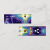 GOUDE WETGEVING MET GEM STONES MONOGRAM MINI VISITEKAARTJE (Voorkant / Achterkant)