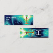 GOUDE WETGEVING MET GEM STONES MONOGRAM MINI VISITEKAARTJE (Voorkant / Achterkant)