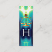 GOUDE WETGEVING MET GEM STONES MONOGRAM MINI VISITEKAARTJE (Achterkant)